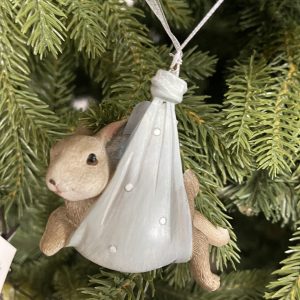 Závesná dekorácia zajačik v perinke /3 varianty: žltý, ružový, modrý/ – Obrázok 4