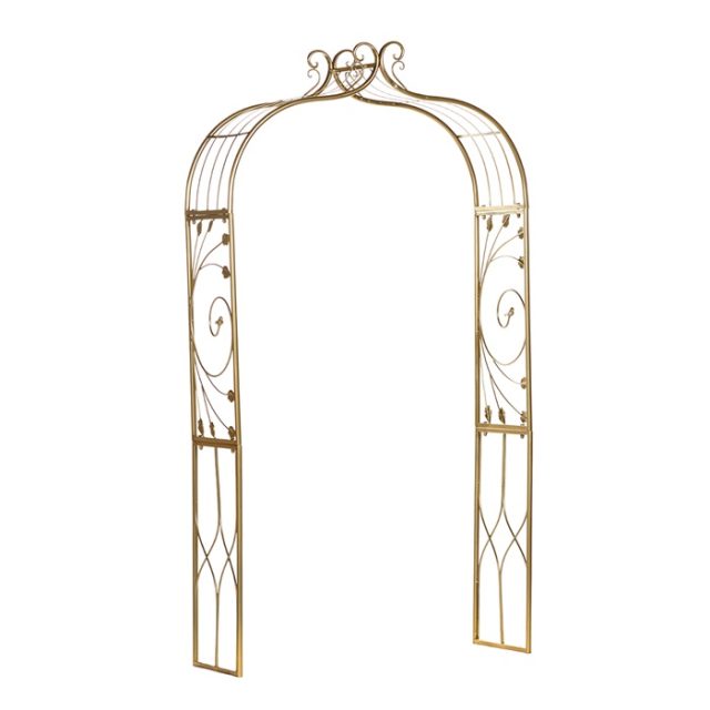 Metalická brána gold 215cm