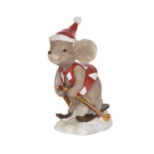 Myš na lyžiach 5,5x8x10cm