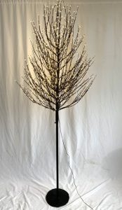 Sveteľný čierny strom LED 210cm