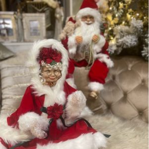 Mr and Mrs Santa sitting 76cm – Obrázok 5