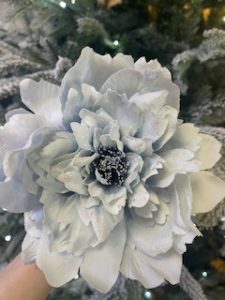 Exkluzívny vianočný kvet modrý 18x30cm