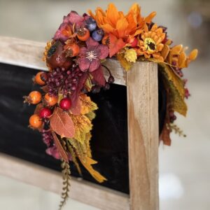 Čelenka s kvietkami oranžová