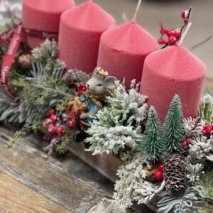 Adventný aranžmán červený – Obrázok 4