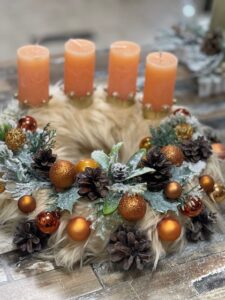 Adventný veniec oranžový