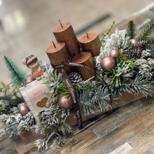 Adventný aranžmán s poštovou schránkou