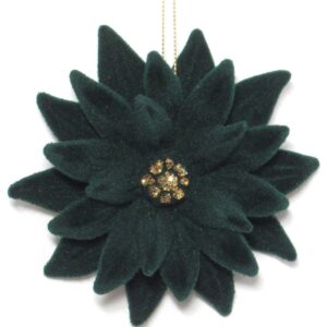 Zelený zamatový vianočný kvet 11cm