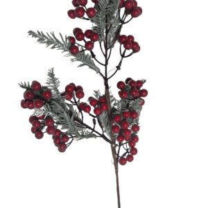 Červená bobuľová halúzka 68cm