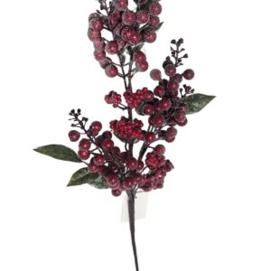 Červená bobuľová halúzka 70cm