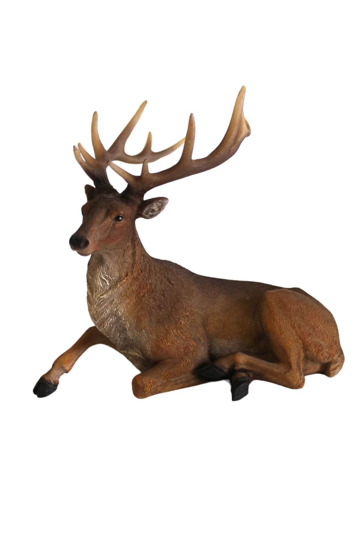 Hnedá dekoračná figúrka Jeleň 13cm