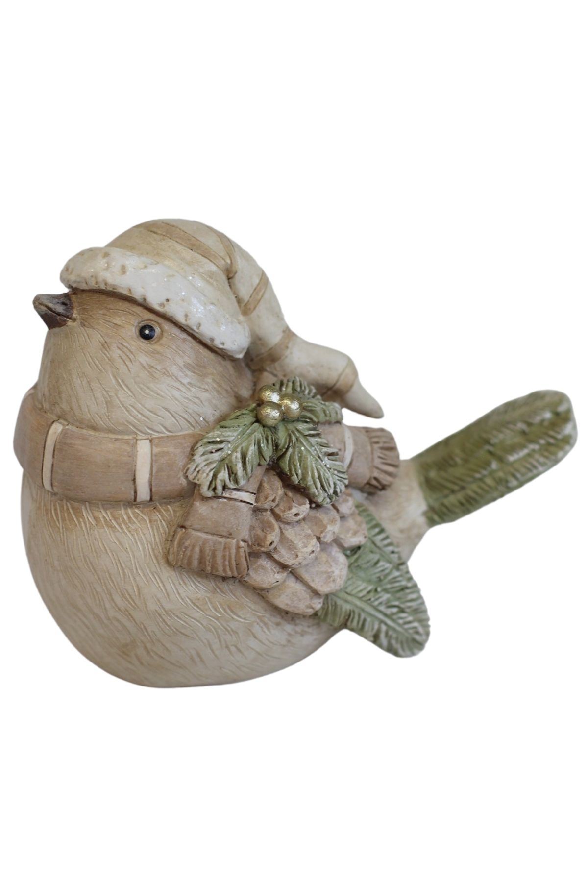 Natur vianočná figúrka vtáčik 8cm