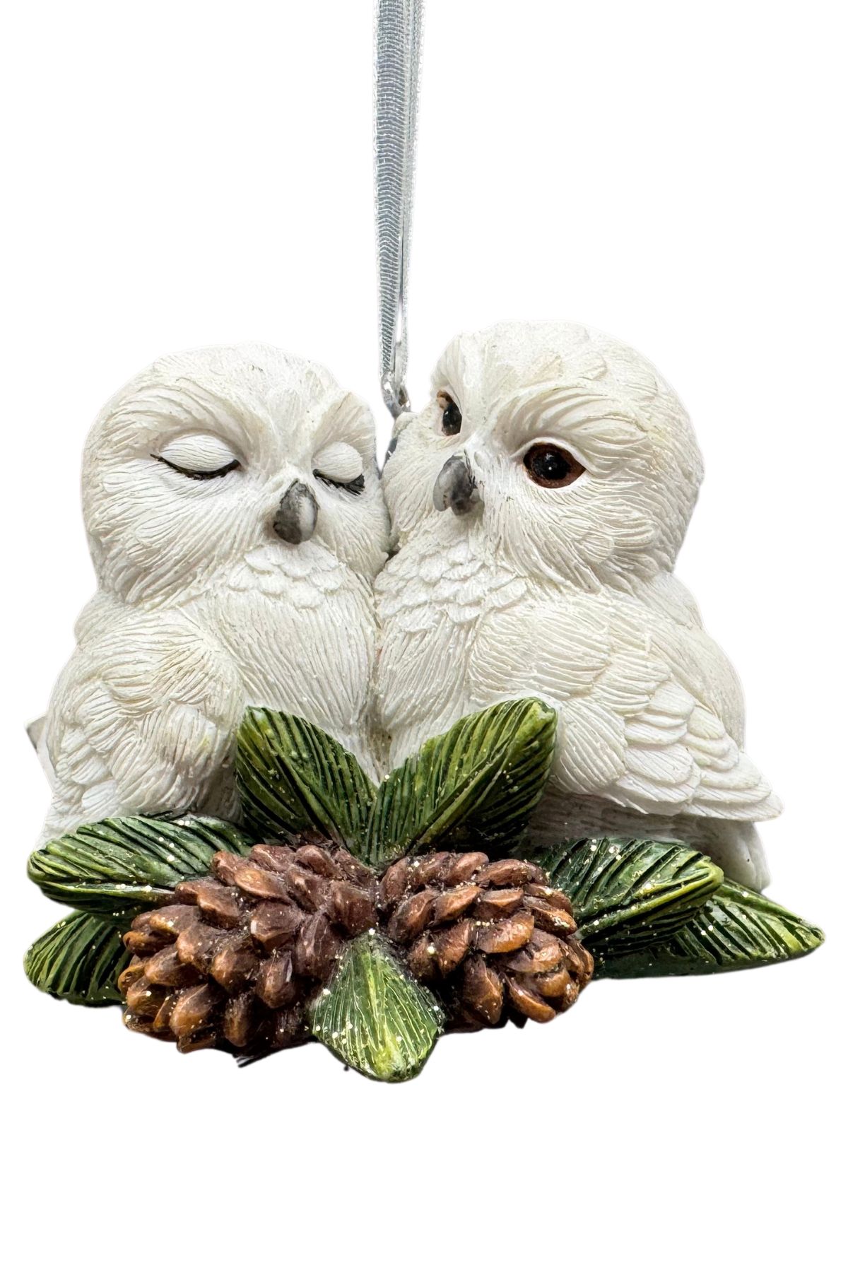 Natur vianočná ozdoba sovy 8cm