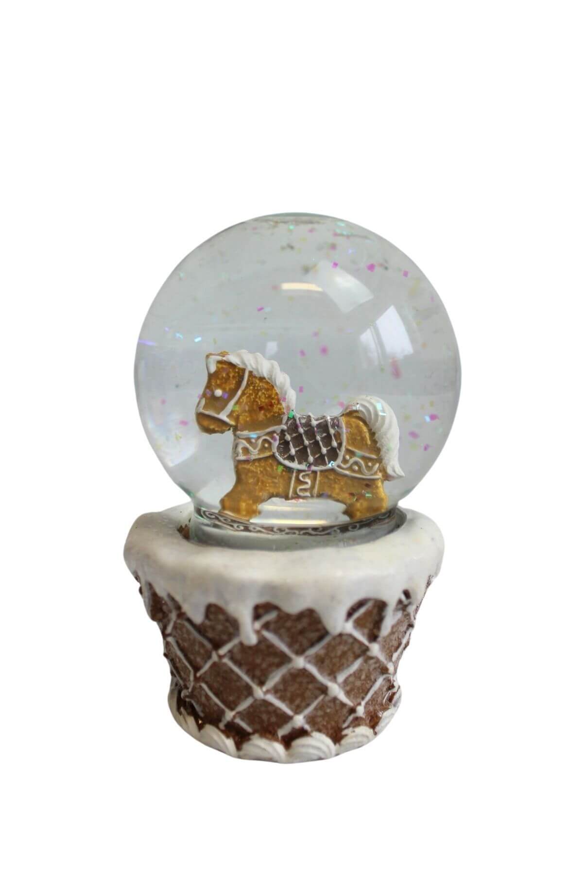 Vianočné snežítko Perníkový koník 10cm