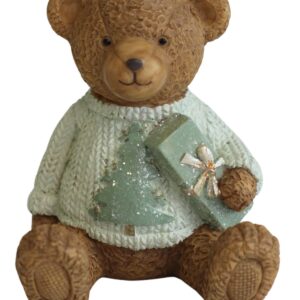 Vianočný medvedík s darčekom 9cm