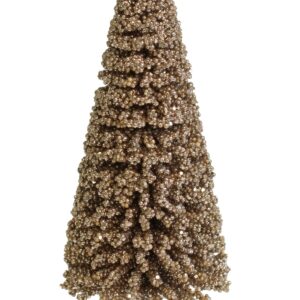 Zlatý dekoratívny vianočný stromček 30cm