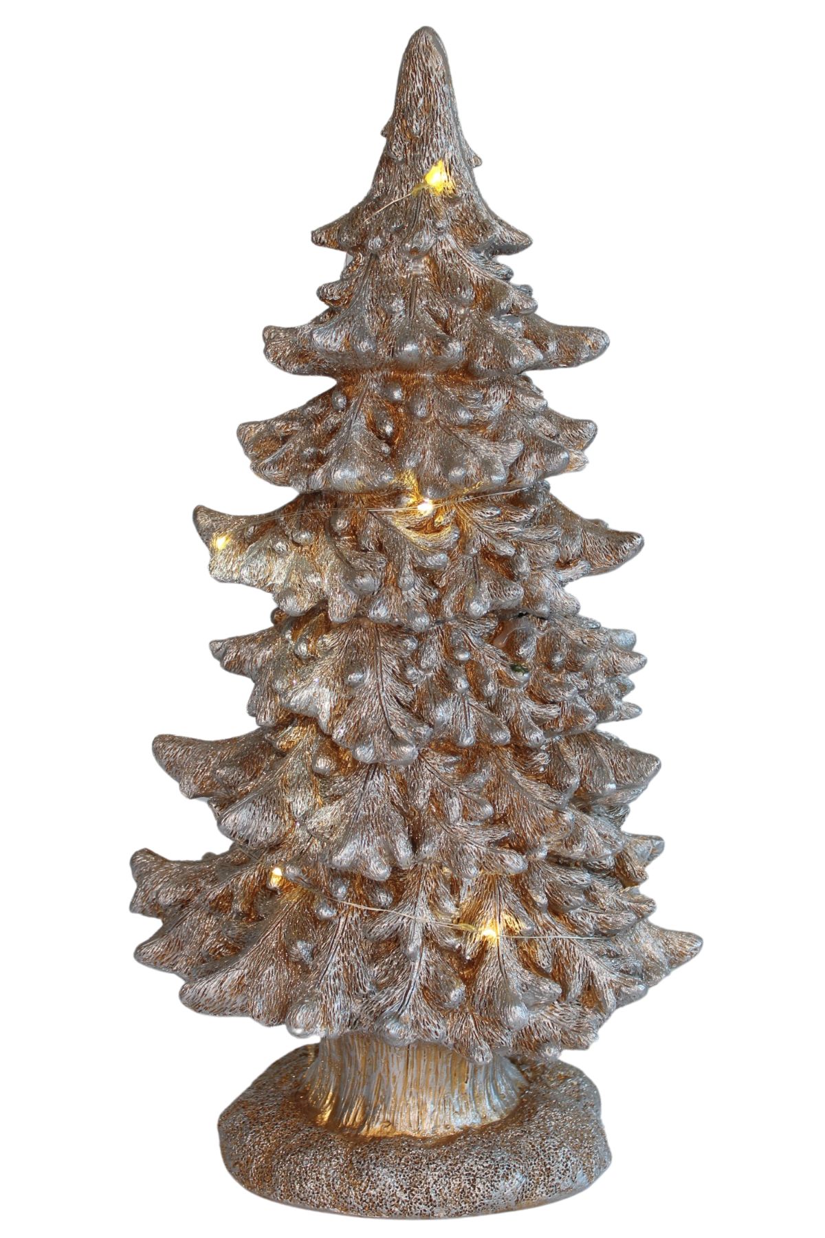 Zlatý svietiaci vianočný stromček 49cm