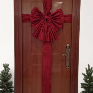 Červená mašľa na dvere 50cm – Obrázok 1