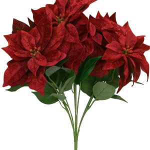 Bordová kytica vianočných ruží 65cm – Obrázok 1