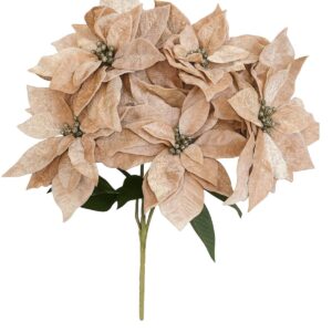 Krémová kytica vianočných ruží 65cm