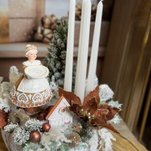 Adventný aranžmán gingerbread I. 38x43cm – Obrázok 3