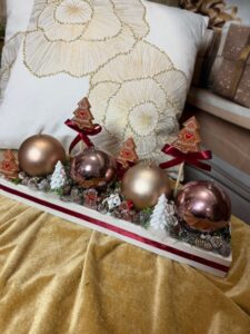 Adventný aranžmán gingerbread II. 35x10x17,5cm