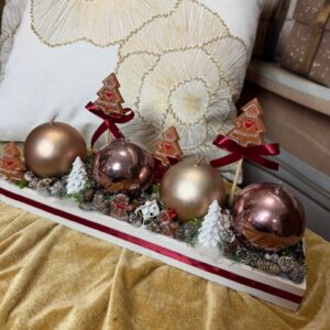 Adventný aranžmán gingerbread II. 35x10x17,5cm