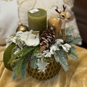 Vianočný aranžmán so sobom 23cm – Obrázok 1