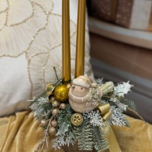 Vianočný aranžmán s vtáčikom 24x40cm