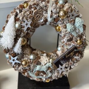 Vianočný veniec na dvere 28cm – Obrázok 1