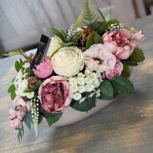 Celoročný aranžmán v loďke 49x32x31cm