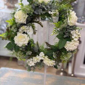 Veniec na dvere bielo-zelený 40cm