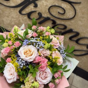 Jarná kytica fialovo-ružová – Obrázok 4