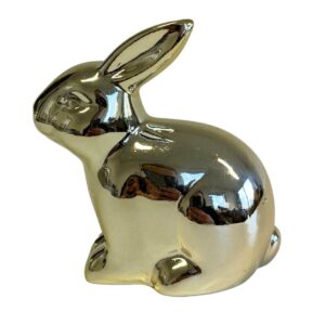 Zlatý porcelánový zajac 9cm