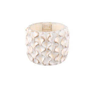 Črepník Vonda White round cement 18x17cm – Obrázok 1