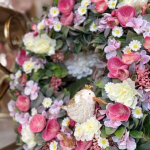 Ružový venček s vtákom – Obrázok 2