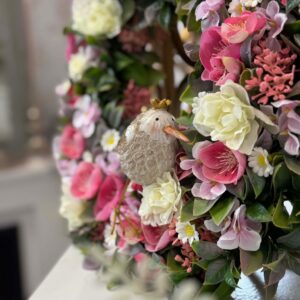 Ružový venček s vtákom – Obrázok 1