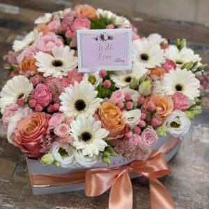 Kvetinový box pastelový