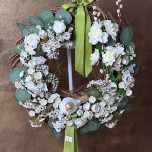 Prírodný veniec s vtáčikom 42cm