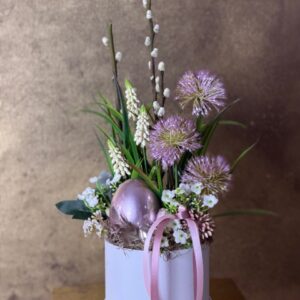 Jarná elegancia - jarný fialový box 31x49cm – Obrázok 1