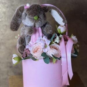 Plyšový zajačik v boxe 23x28x32cm – Obrázok 1