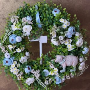 Veniec na dvere s prasiatkom 46cm