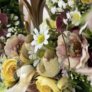 Žlto-fialový venček s vtáčikom – Obrázok 3