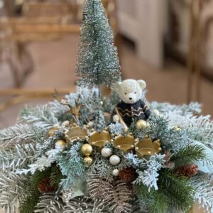 Adventný aranžmán s macíkom a s jeleňom – Obrázok 2