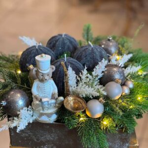 Adventný aranžmán s mackom – Obrázok 2