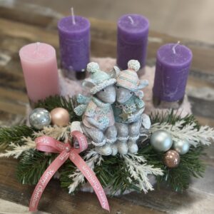 Adventný veniec malý s myšiakmi